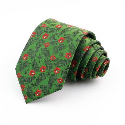 Bloem groene stropdas