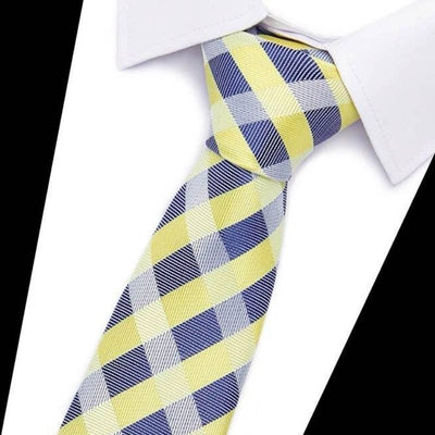 Geel En Blauw Stropdas
