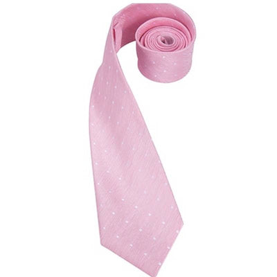 Witte stippen roze stropdas