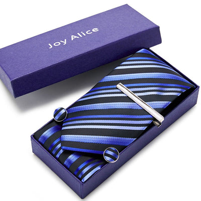 Blauwe zwarte stropdas