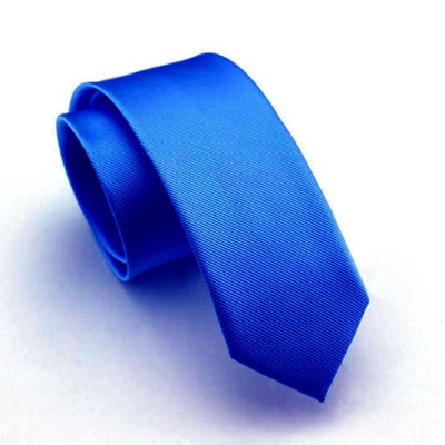 Koningsblauwe satijnen stropdas