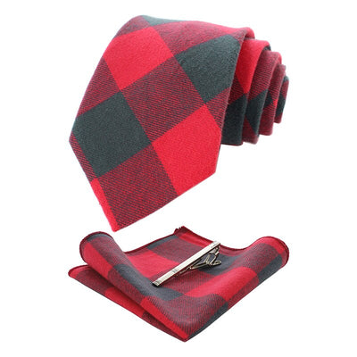 Grijze En Rode Stropdas