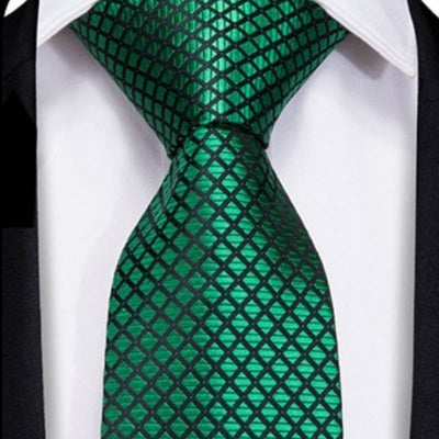Zwarte en groene stropdas