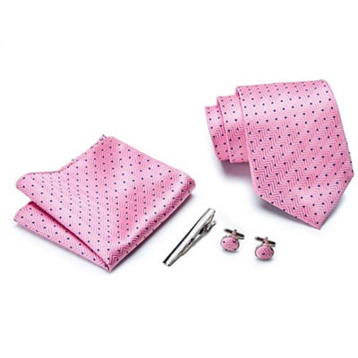 Roze Stropdas Met Blauwe Stippen