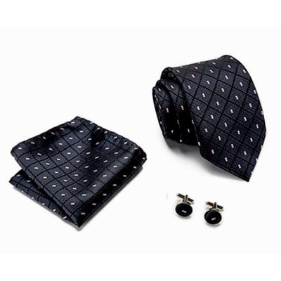 Grijze en roze stropdas