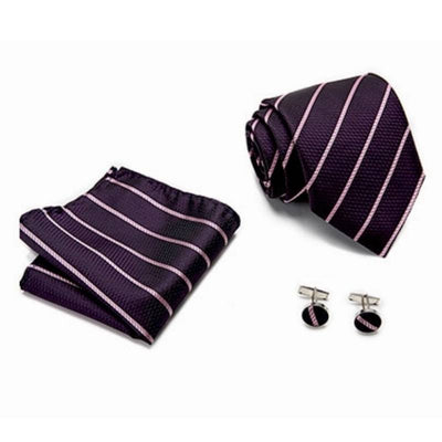 Paarse zijden stropdas