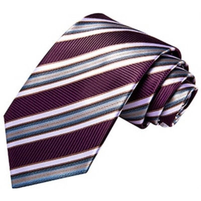 Paarse en witte stropdas