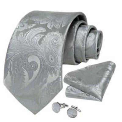 Grijze kasjmier stropdas