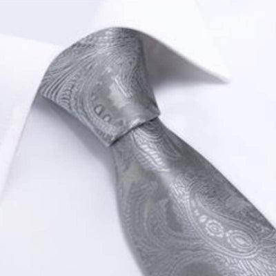 Grijze kasjmier stropdas