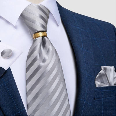 Grijze strepen stropdas