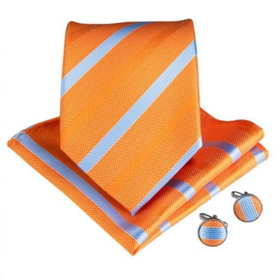 Blauw En Oranje Stropdas