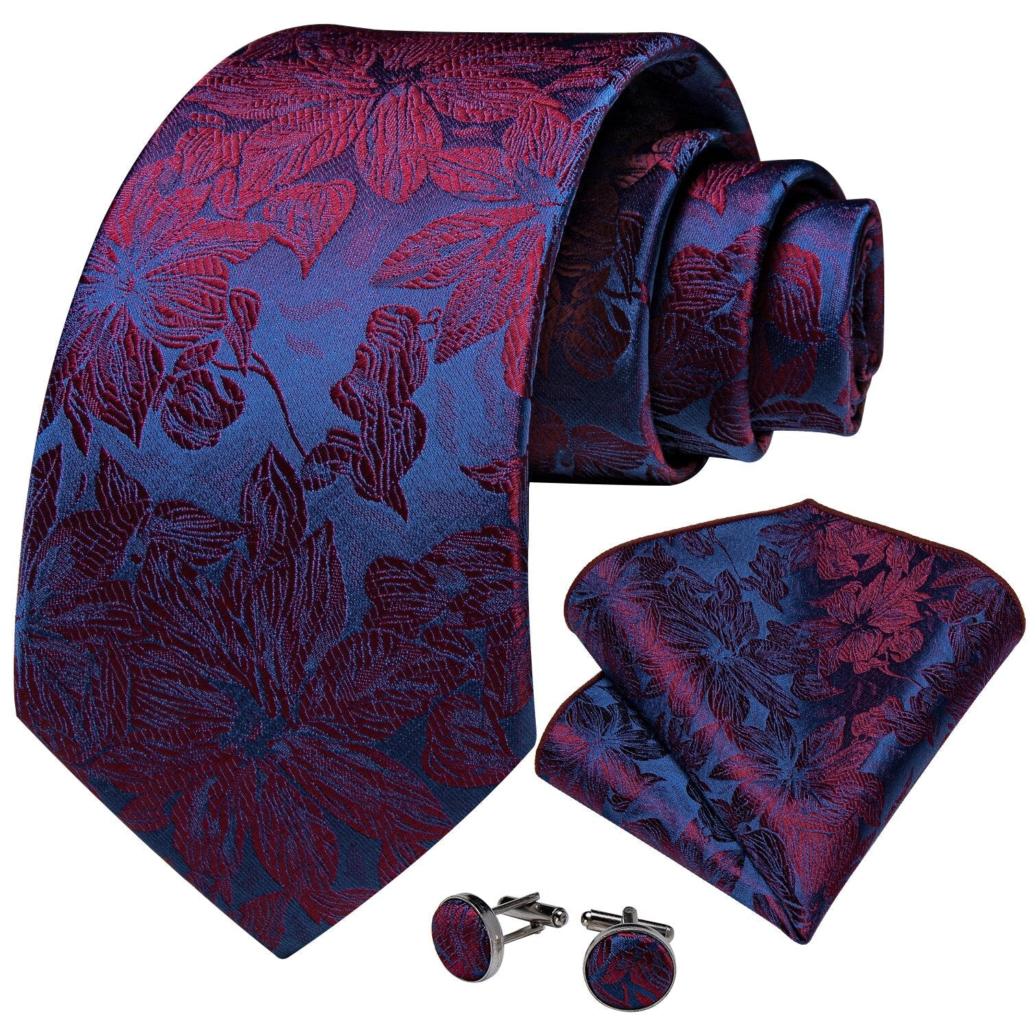 Paarse bloemenstropdas