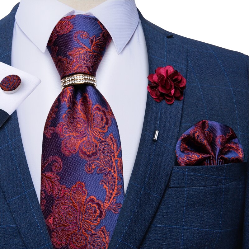 Blauwe Paisley-stropdas