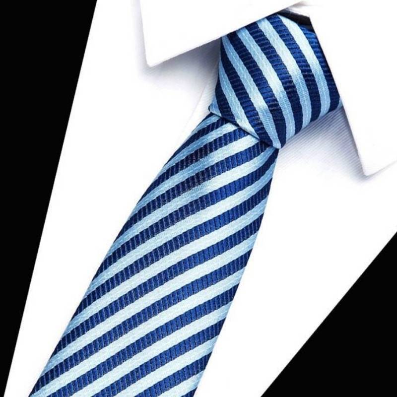 Witte en blauwe stropdas
