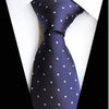 Marineblauwe stropdas met turquoise polka dot