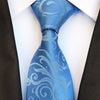Lichtblauwe stropdas met blauwe bloemen