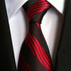 Donker bordeauxrode stropdas met rode strepen