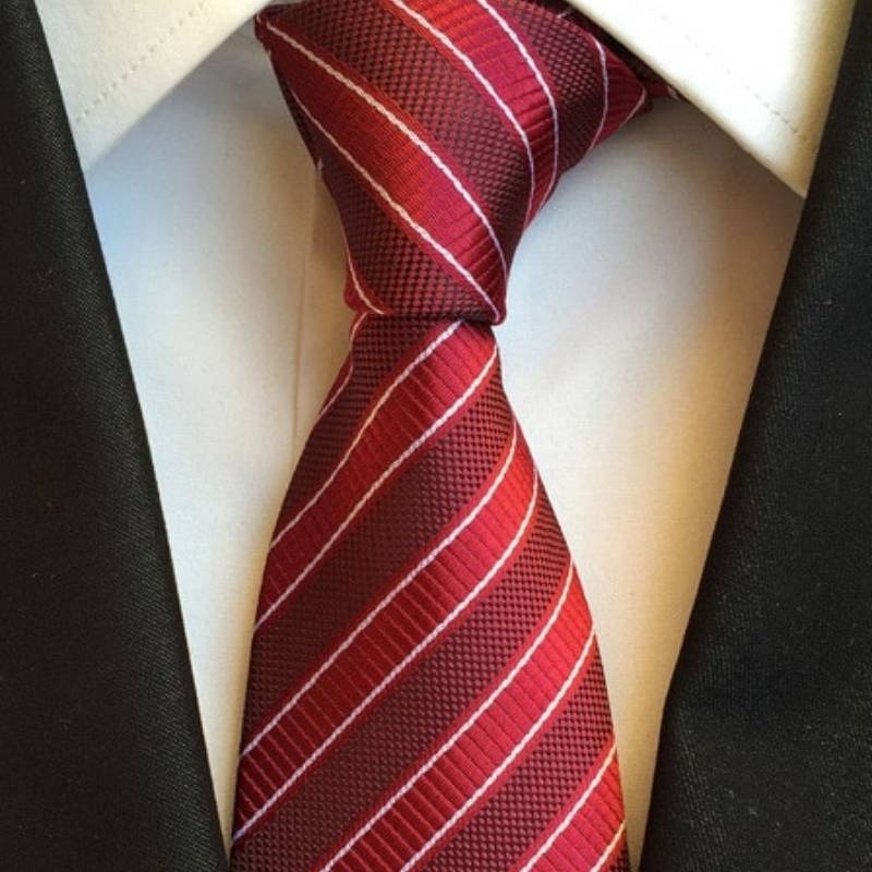 Bourgondische stropdas met rode strepen