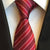 Bourgondische stropdas met rode strepen