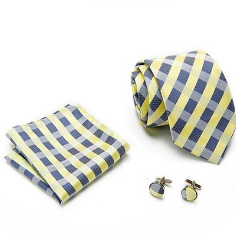 Geel En Blauw Stropdas