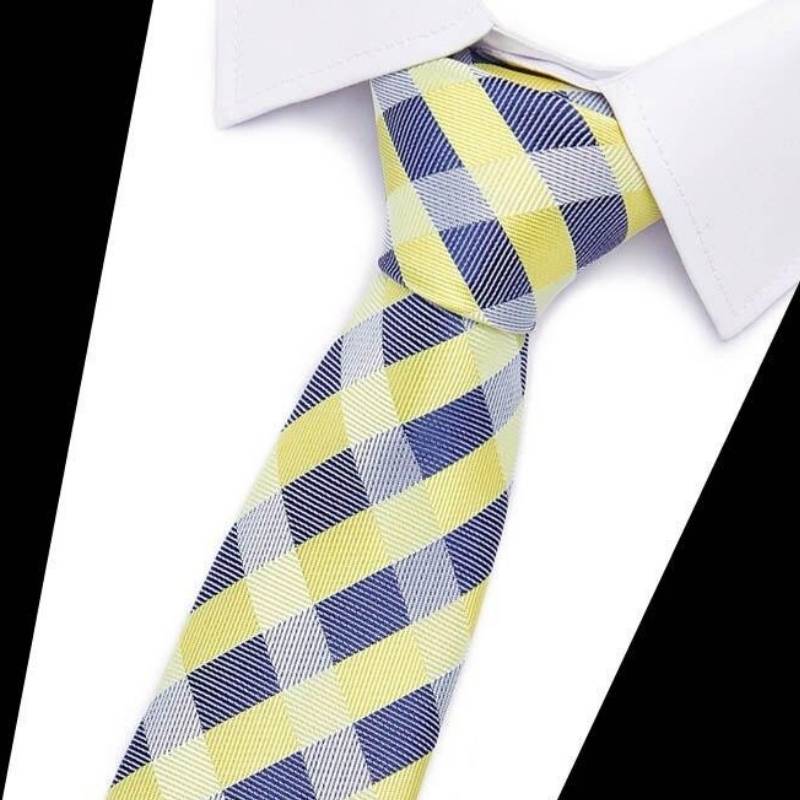 Geel En Blauw Stropdas