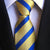Gele stropdas met blauwe strepen