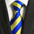 Blauw en geel gestreepte stropdas