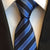 Blauw en marine gestreepte stropdas