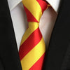 Geel en rood gestreepte stropdas