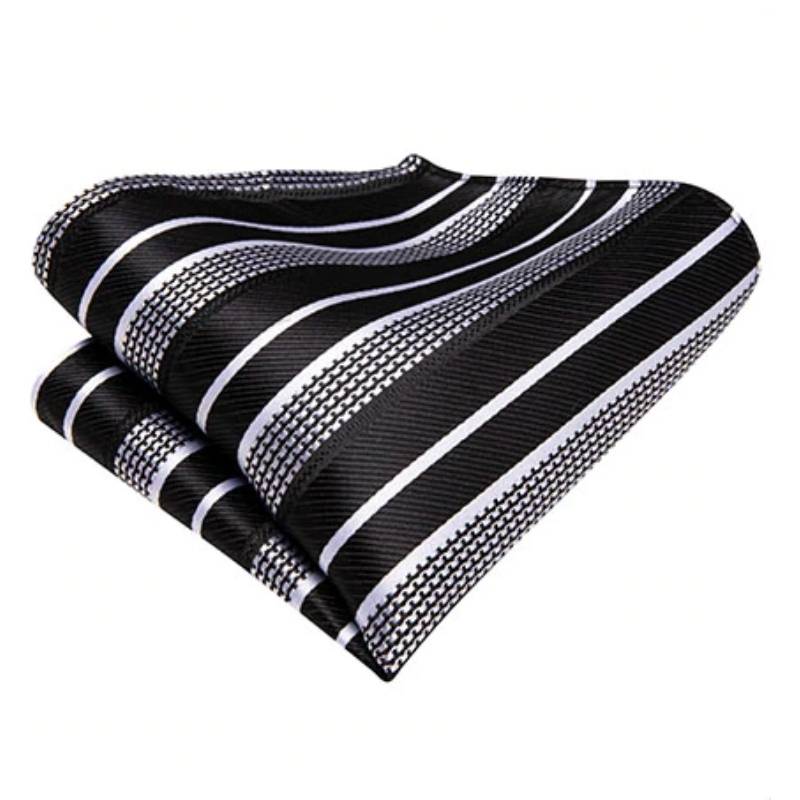 Zwart en zilver gestreepte stropdas