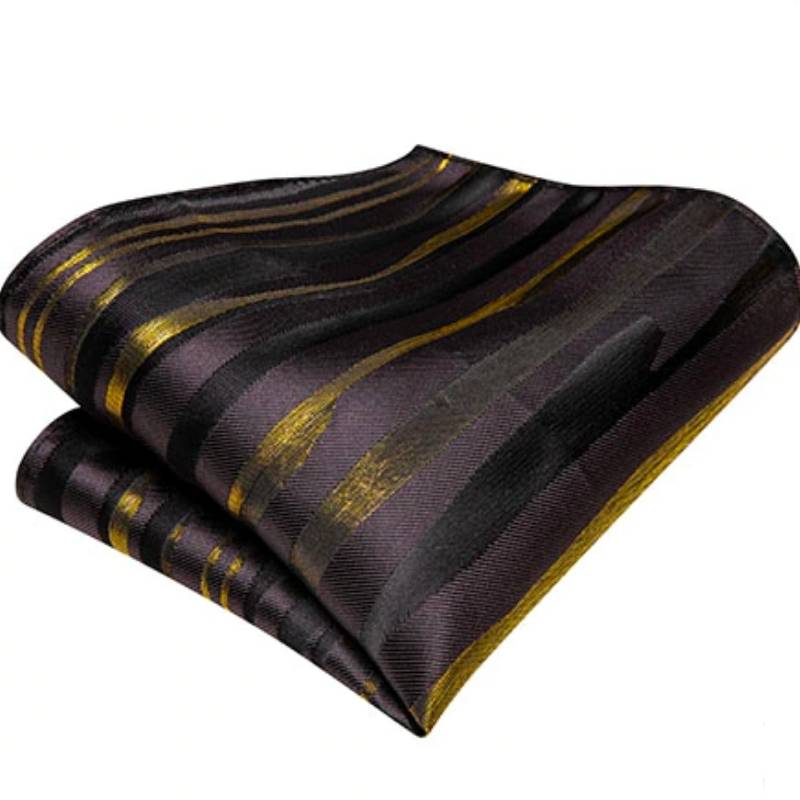 Zwart en geel gestreepte stropdas