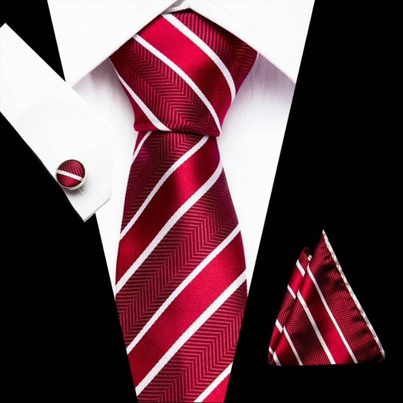 Rood gestreepte stropdas