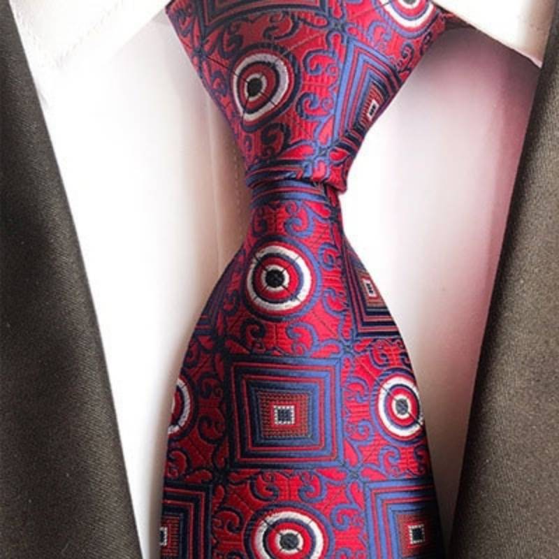 Het roze en Blauwe Ronde en Vierkante Stropdas van het Patroon