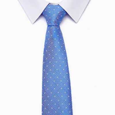 Blauwe zijden stropdas