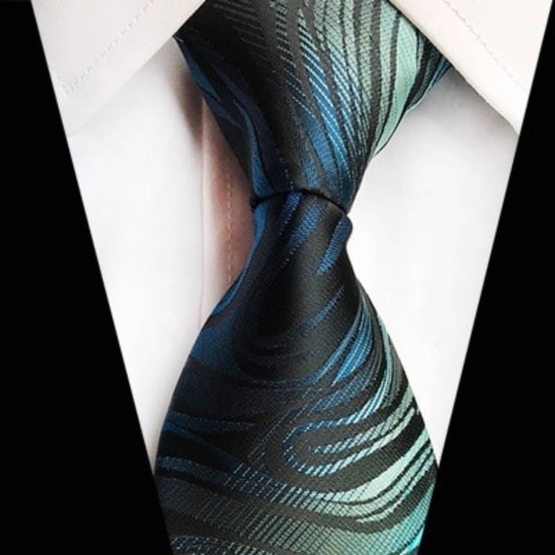 Het zwarte, blauwe en groene stropdas van het patroon