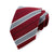 Rode stropdas met lichtgrijze strepen