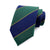 Groen en donkerblauw gestreepte stropdas