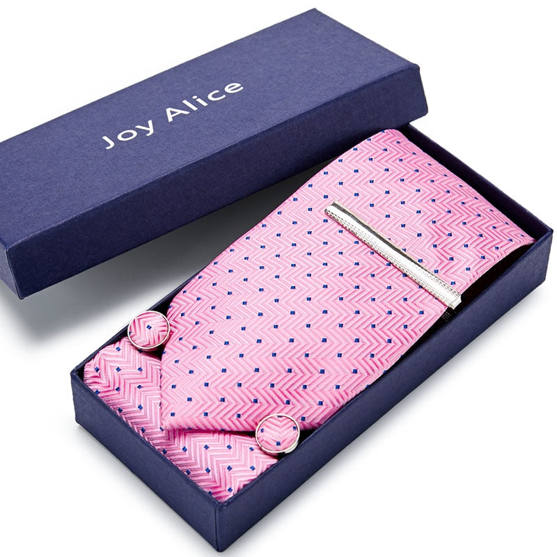 Roze Stropdas Met Blauwe Stippen