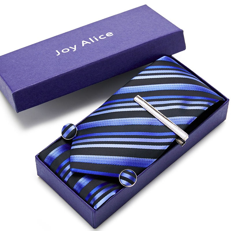 Blauwe zwarte stropdas