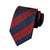 Marineblauw en rood gestreepte stropdas