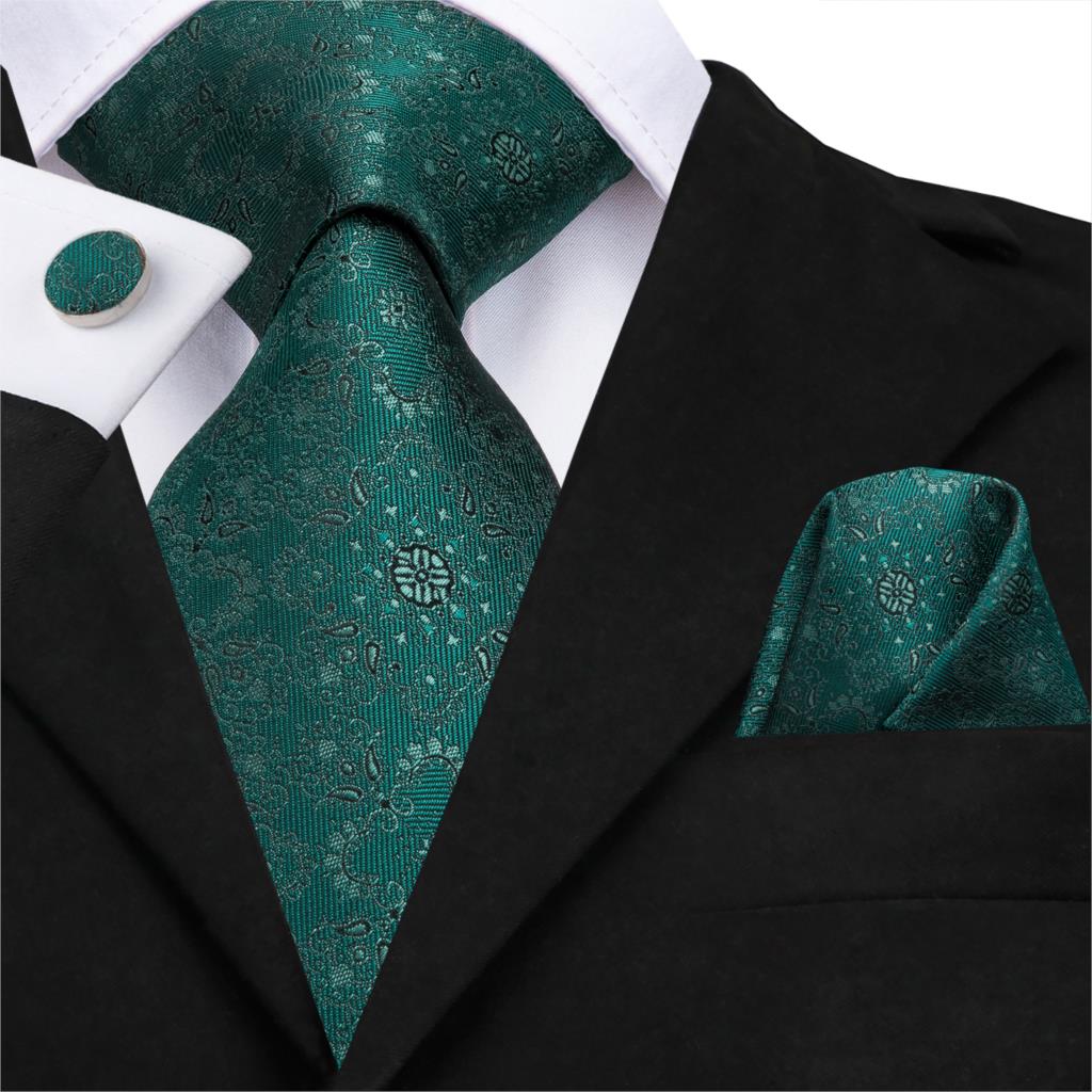 Gedessineerde groene stropdas