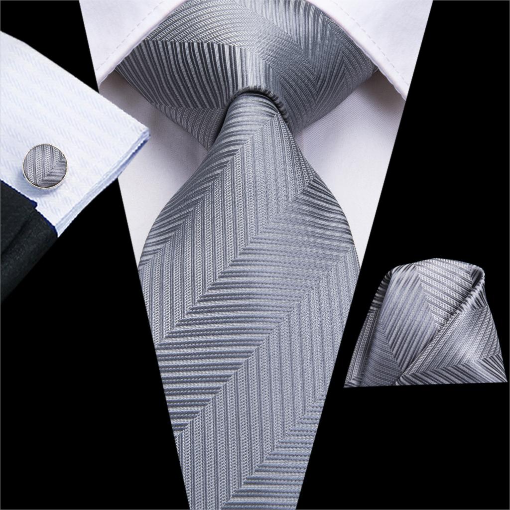 Grijs gestreepte stropdas