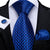 Koningsblauwe geruite stropdas