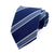 Donkerblauwe stropdas met lichtblauwe strepen