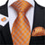 Oranje geruite stropdas