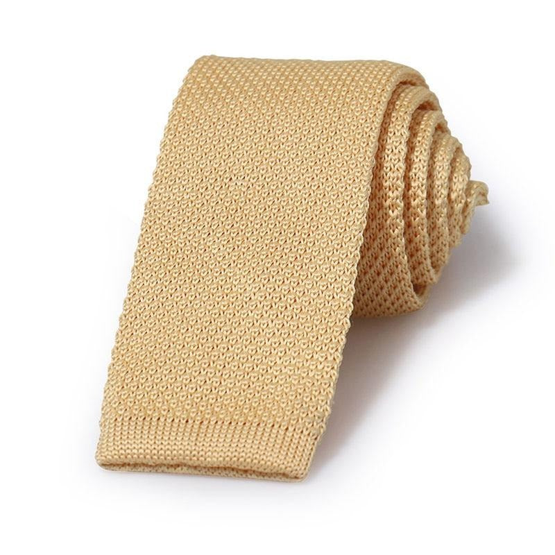 Kameel gebreide stropdas