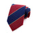 Donkerrood en donkerblauw gestreepte stropdas