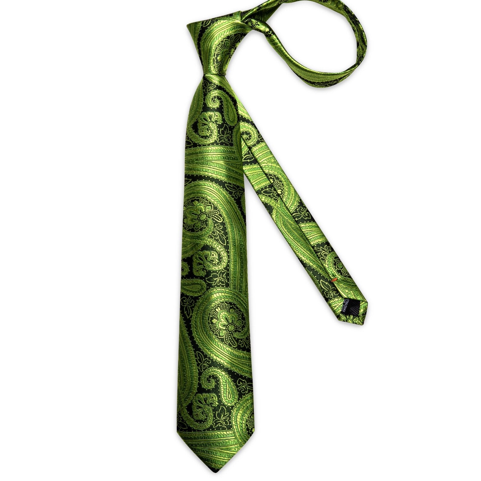 Olijfgroene en zwarte kasjmier stropdas