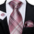 Roze, witte en zwarte geruite stropdas
