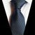 Donkerblauw en hemelsblauw gestippeld stropdas